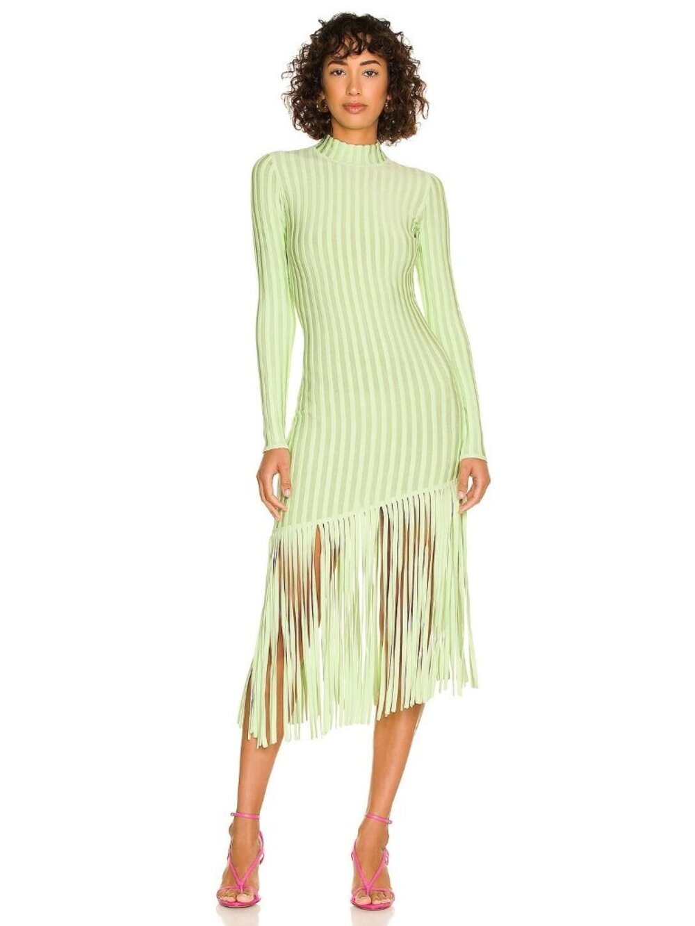 Ronny Kobo Adkins Knit Dress in Butterfly Green